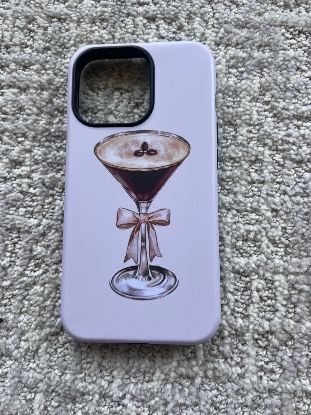 Lavender Cocktail Graphic Phone Case - iPhone 13 Pro Compatible Cell Phones